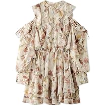 【美品】スナイデル snidel フリルシフォンミニワンピース SNIDEL（スナイデル）の「プリントフリルシフォンミニワンピース